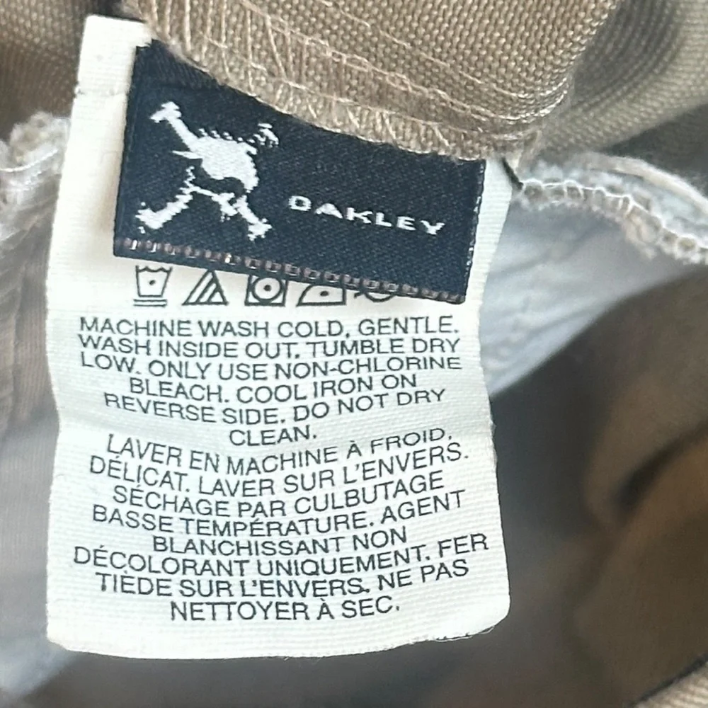 VTG ‘09 Oakley Forged Goods Loose Fit Work Pants Khaki Tan Men 34x32 Y2K Skate